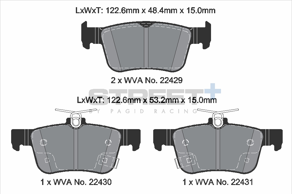 PAGID Racing STREET+ Bremsbeläge